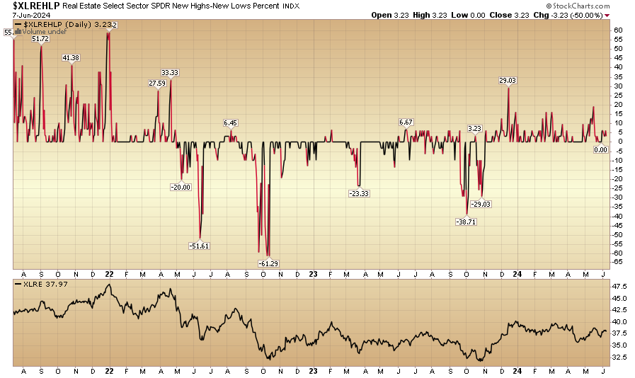 Indicator of the Day (video): Real Estate New High New Low %