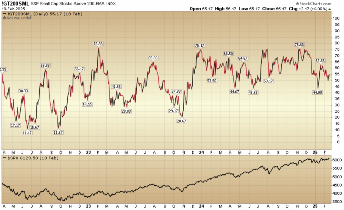 Indicator of the Day (video): S&P Small Cap Stocks Above 200 Day Moving Average